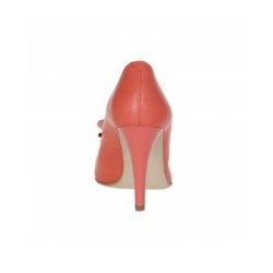 Pantofi piele naturala Justina Rosu Coral - sau Orice Culoare